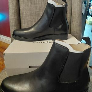 Calvin Klein Men's Sleek Black Boots